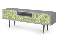 Mueble de TV - 170х59х41 cm - T6 - Hindu Daisy, Cinza^ Móvel De Tv