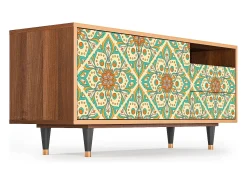 Discount Mueble de TV - 125х56х41 cm - T7 - Hindu Daisy, Nogueira Castanho