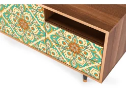 Discount Mueble de TV - 125х56х41 cm - T7 - Hindu Daisy, Nogueira Castanho