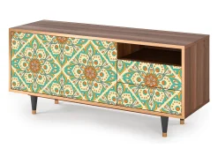 Discount Mueble de TV - 125х56х41 cm - T7 - Hindu Daisy, Nogueira Castanho