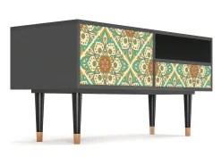 Móvel De Tv| Mueble de TV - 115х59х48 cm - T3 - Hindu Daisy, Antracite Cinza antracite