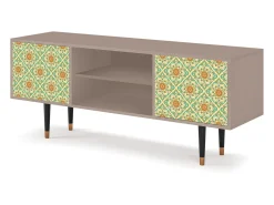 Móvel De Tv* Mueble de TV - 170х69х48 cm - T2 - Hindu Daisy, Latte Bege