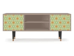 Móvel De Tv* Mueble de TV - 170х69х48 cm - T2 - Hindu Daisy, Latte Bege