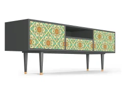 Móvel De Tv* Mueble de TV - 170х59х41 cm - T6 - Hindu Daisy, Antracite Cinza antracite