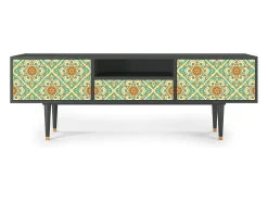 Móvel De Tv* Mueble de TV - 170х59х41 cm - T6 - Hindu Daisy, Antracite Cinza antracite