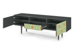 Móvel De Tv* Mueble de TV - 170х59х41 cm - T6 - Hindu Daisy, Antracite Cinza antracite
