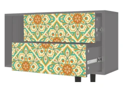Mueble de TV - 170х69х48 cm - T1 - Hindu Daisy, Cinza^ Móvel De Tv