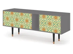 Mueble de TV - 170х69х48 cm - T1 - Hindu Daisy, Cinza^ Móvel De Tv