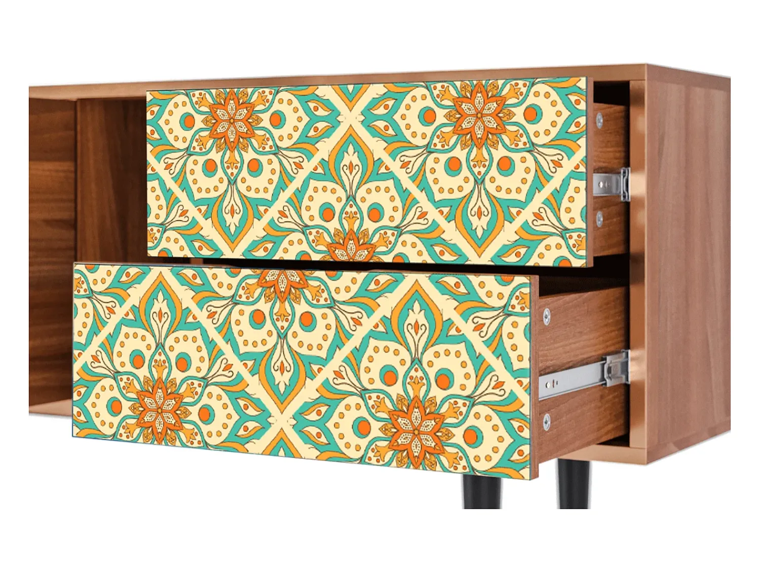 Outlet Mueble de TV - 170х69х48 cm - T1 - Hindu Daisy, Nogueira Castanho