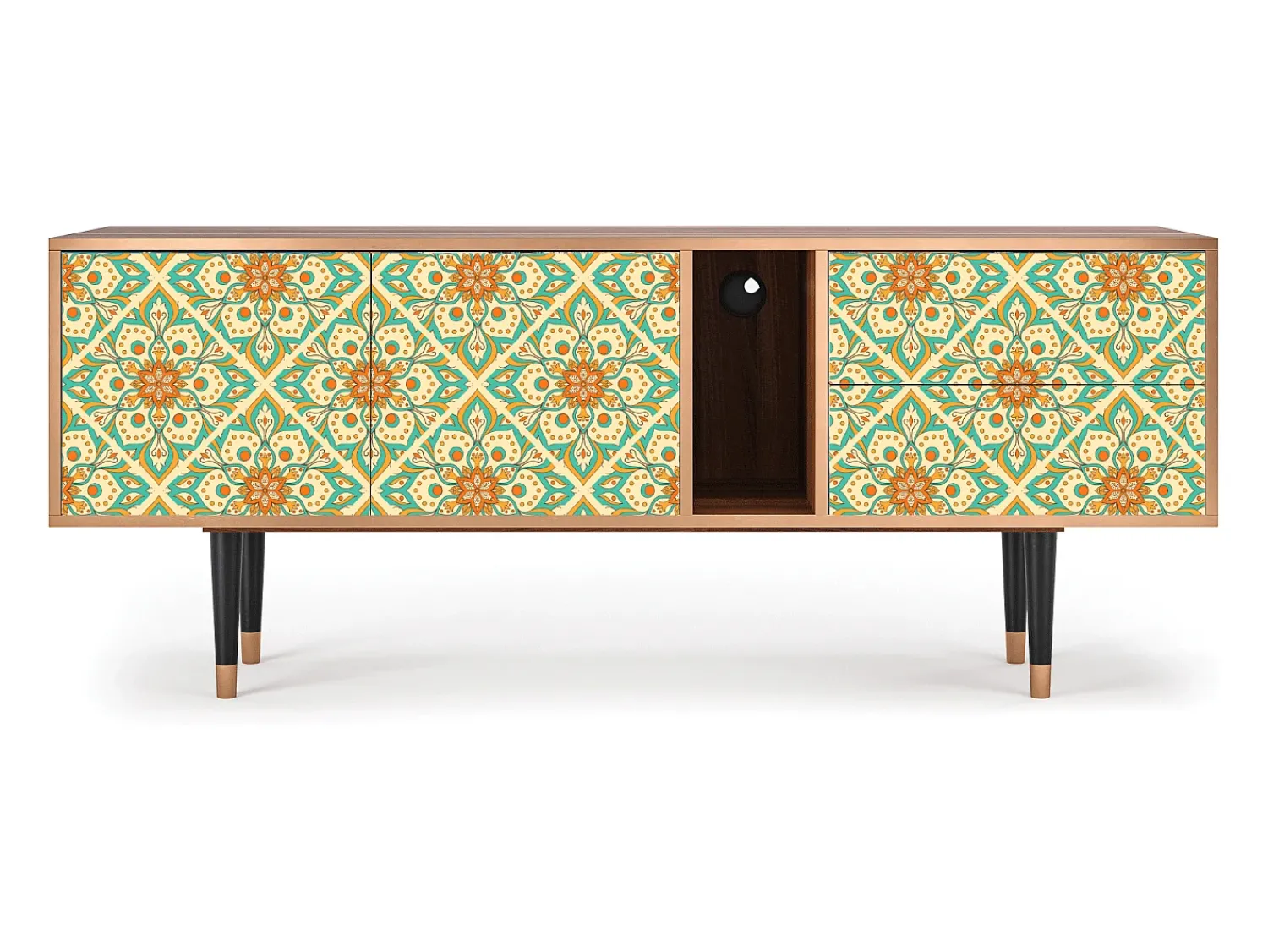 Outlet Mueble de TV - 170х69х48 cm - T1 - Hindu Daisy, Nogueira Castanho