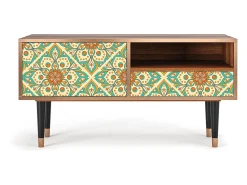 Mueble de TV - 115х59х48 cm - T3 - Hindu Daisy, Nogueira^ Móvel De Tv