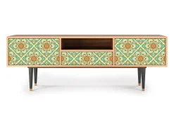 Móvel De Tv| Mueble de TV - 170х59х41 cm - T6 - Hindu Daisy, Nogueira Castanho