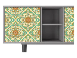 Móvel De Tv| Mueble de TV - 150х69х41 cm - T5 - Hindu Daisy, Cinza Cinzento