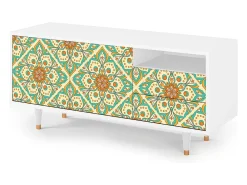 Sale Mueble de TV - 125х56х41 cm - T7 - Hindu Daisy, Branco Bege