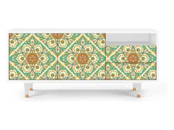 Sale Mueble de TV - 125х56х41 cm - T7 - Hindu Daisy, Branco Bege