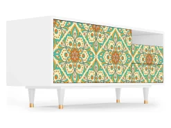 Sale Mueble de TV - 125х56х41 cm - T7 - Hindu Daisy, Branco Bege