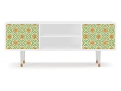 Móvel De Tv| Mueble de TV - 170х69х48 cm - T2 - Hindu Daisy, Branco Bege