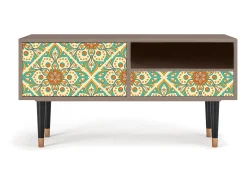 Clearance Mueble de TV - 115х59х48 cm - T3 - Hindu Daisy, Latte Bege