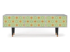 Móvel De Tv* Mueble de TV - 170х59х48 cm - T4 - Hindu Daisy, Cinza Cinzento