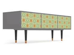 Móvel De Tv* Mueble de TV - 170х59х48 cm - T4 - Hindu Daisy, Cinza Cinzento