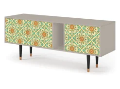 Móvel De Tv* Mueble de TV - 170х69х48 cm - T1 - Hindu Daisy, Areia Bege