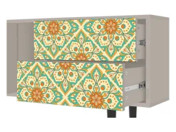 Móvel De Tv* Mueble de TV - 170х69х48 cm - T1 - Hindu Daisy, Areia Bege