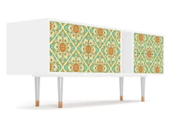 Outlet Mueble de TV - 170х69х48 cm - T1 - Hindu Daisy, Branco Bege