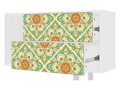 Outlet Mueble de TV - 170х69х48 cm - T1 - Hindu Daisy, Branco Bege