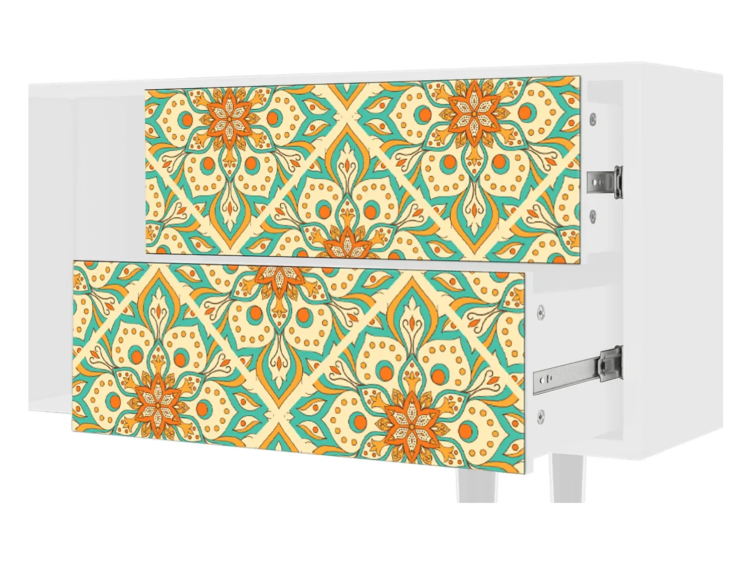 Outlet Mueble de TV - 170х69х48 cm - T1 - Hindu Daisy, Branco Bege