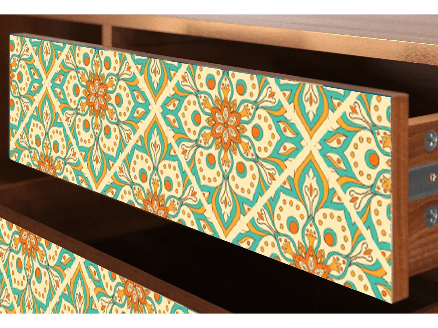 Móvel De Tv| Mueble de TV - 170х59х48 cm - T4 - Hindu Daisy, Nogueira Castanho