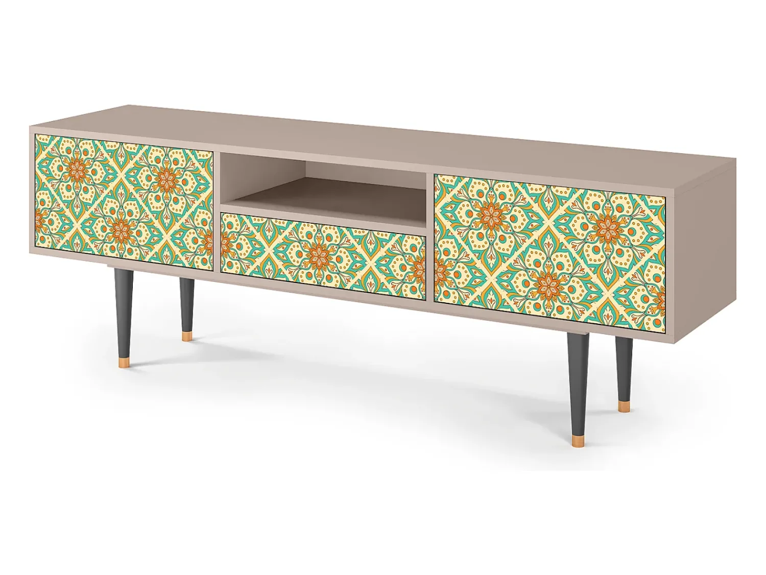 Mueble de TV - 170х59х41 cm - T6 - Hindu Daisy, Areia^ Móvel De Tv