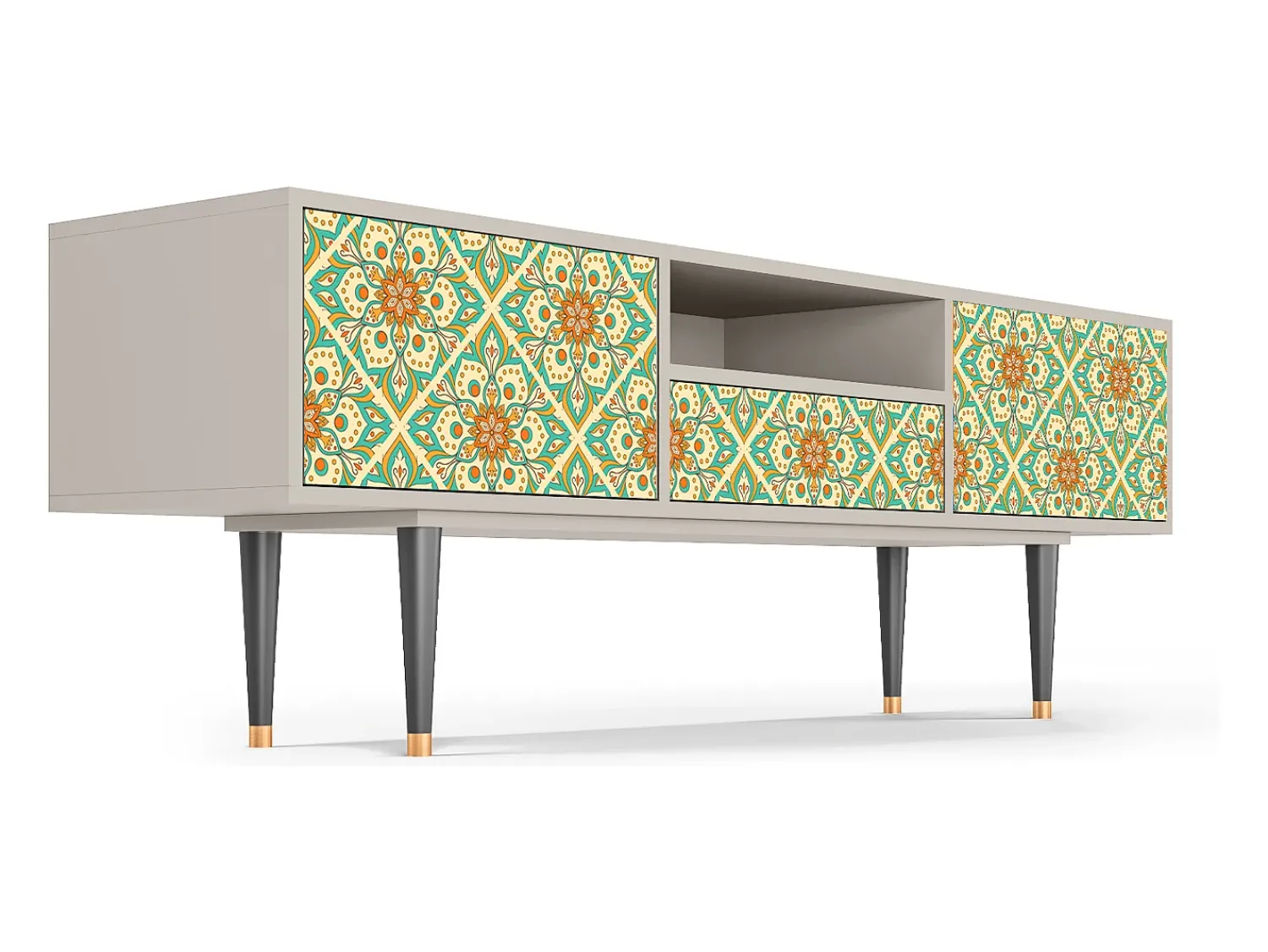 Mueble de TV - 170х59х41 cm - T6 - Hindu Daisy, Areia^ Móvel De Tv