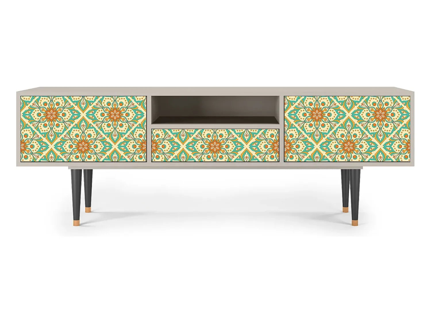 Mueble de TV - 170х59х41 cm - T6 - Hindu Daisy, Areia^ Móvel De Tv