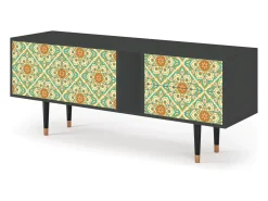 Mueble de TV - 170х69х48 cm - T1 - Hindu Daisy, Antracite^ Móvel De Tv