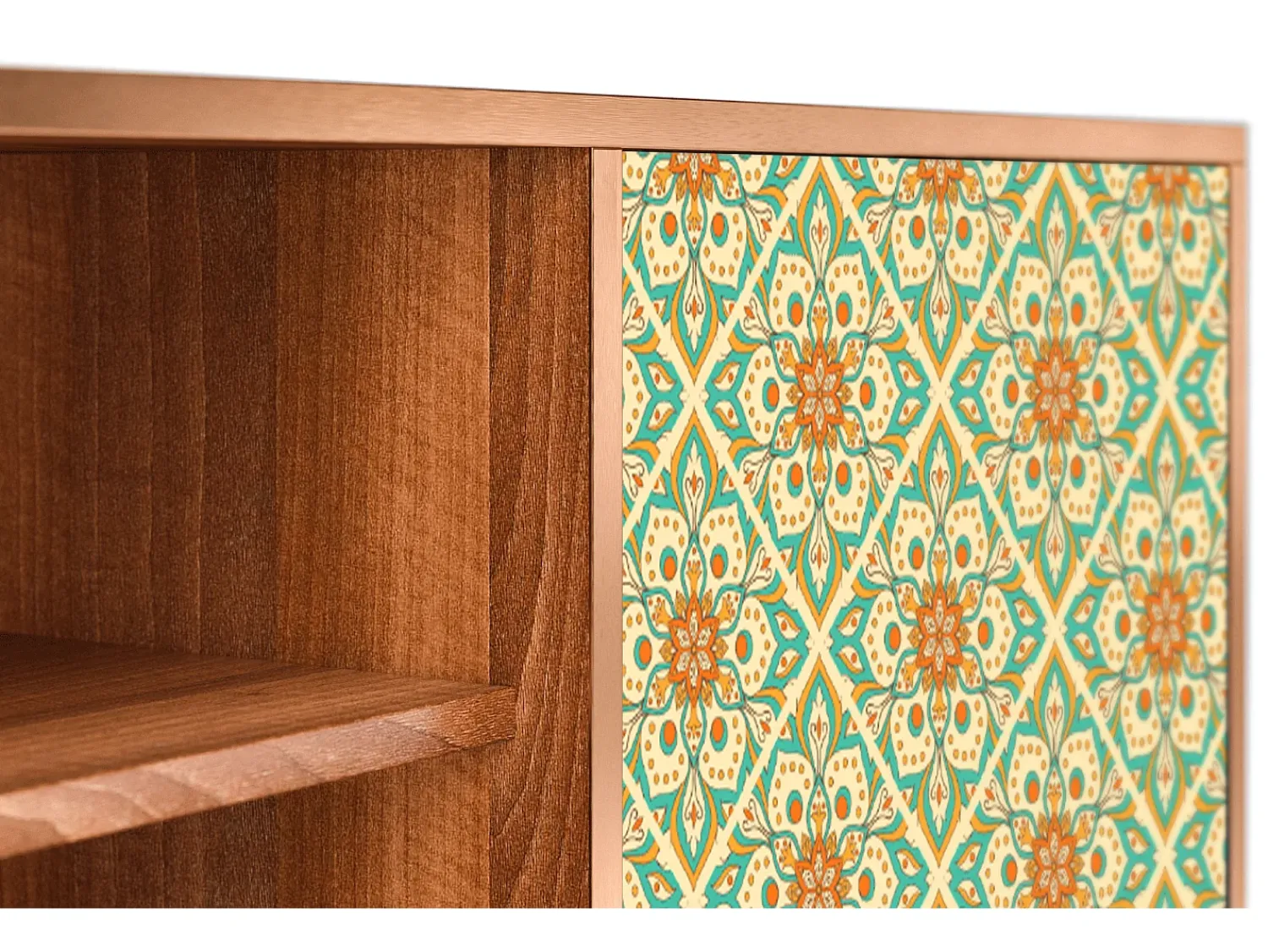Clearance Mueble de TV - 170х69х48 cm - T2 - Hindu Daisy, Nogueira Castanho