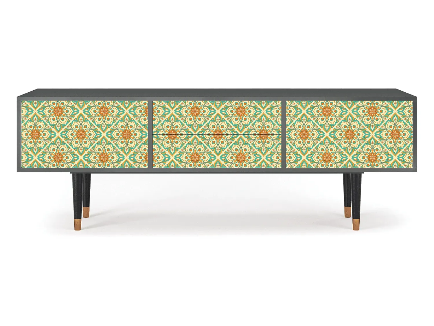 Mueble de TV - 170х59х48 cm - T4 - Hindu Daisy, Antracite^ Móvel De Tv