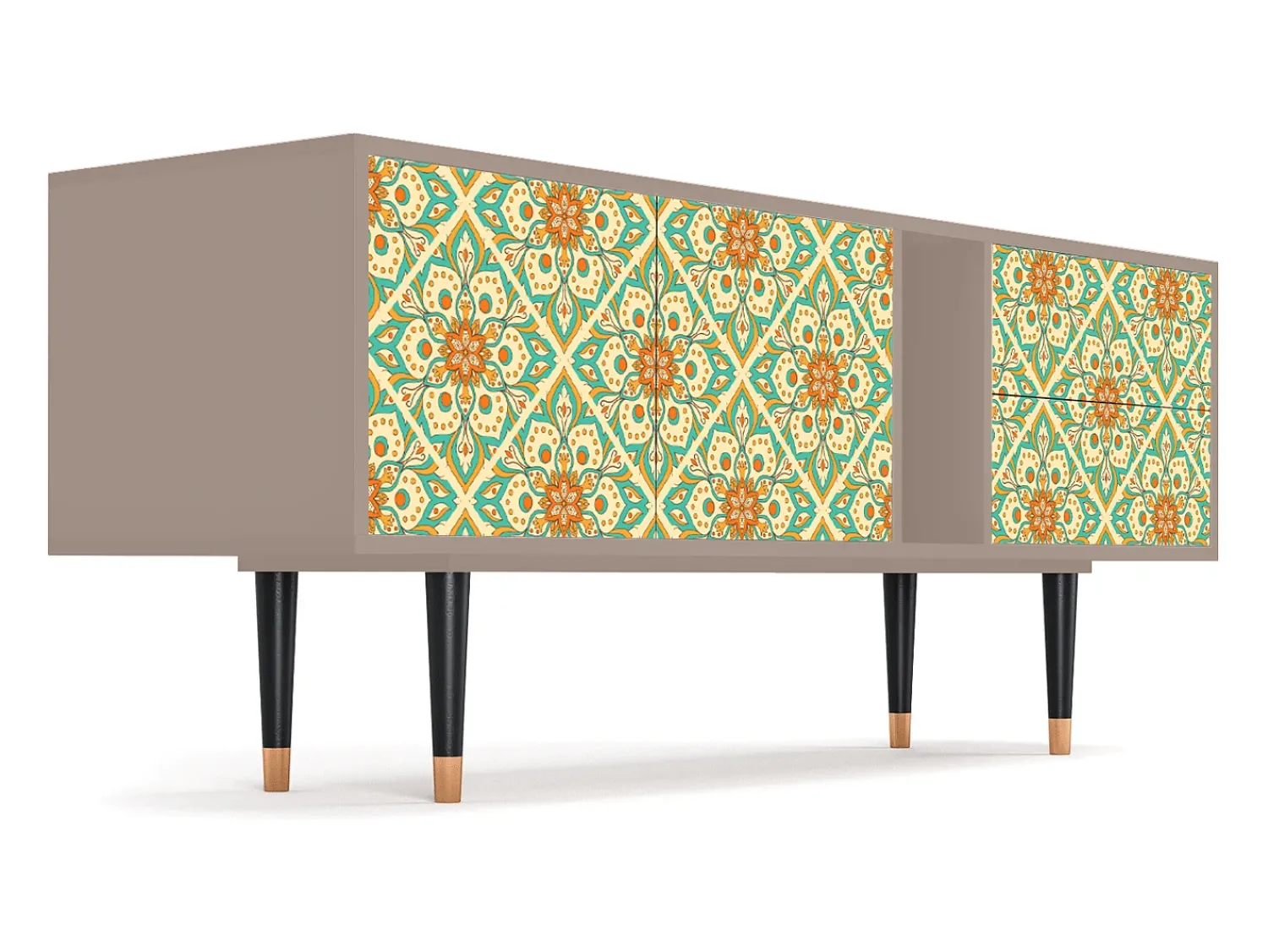 Mueble de TV - 170х69х48 cm - T1 - Hindu Daisy, Latte^ Móvel De Tv