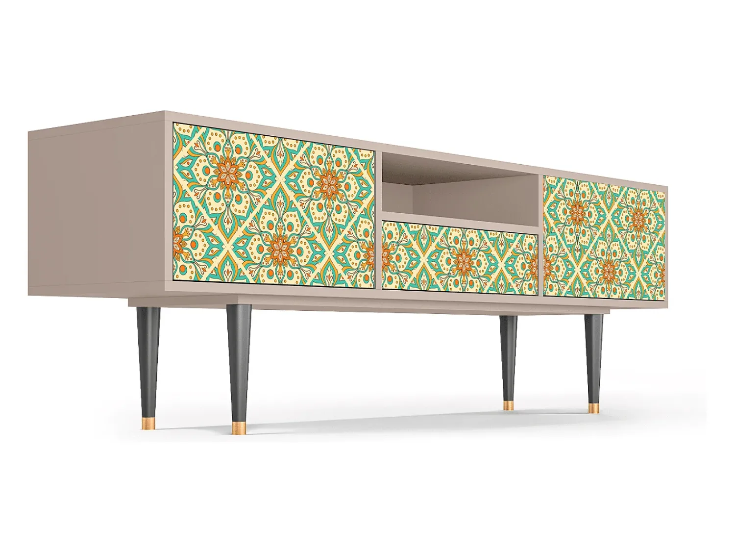 Móvel De Tv| Mueble de TV - 170х59х41 cm - T6 - Hindu Daisy, Latte Bege