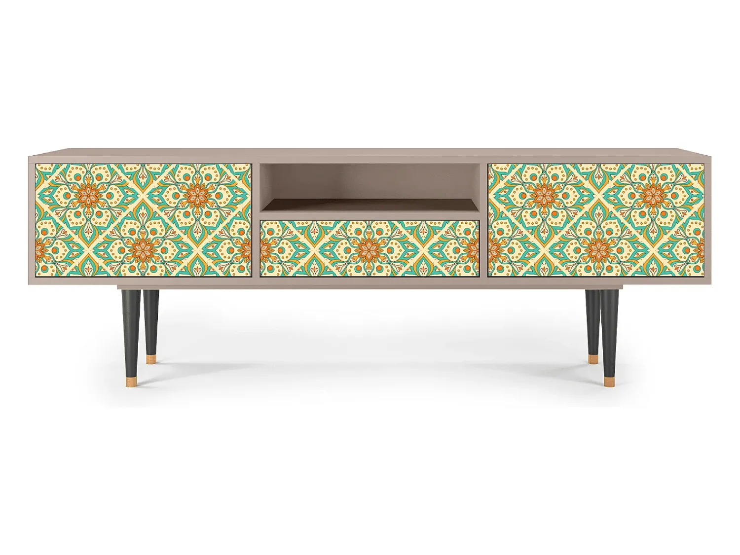 Móvel De Tv| Mueble de TV - 170х59х41 cm - T6 - Hindu Daisy, Latte Bege