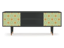 Mueble de TV - 170х69х48 cm - T2 - Hindu Daisy, Antracite^ Móvel De Tv