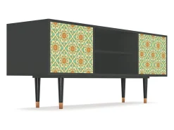Mueble de TV - 170х69х48 cm - T2 - Hindu Daisy, Antracite^ Móvel De Tv