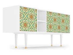 Best Mueble de TV - 150х69х41 cm - T5 - Hindu Daisy, Branco Bege