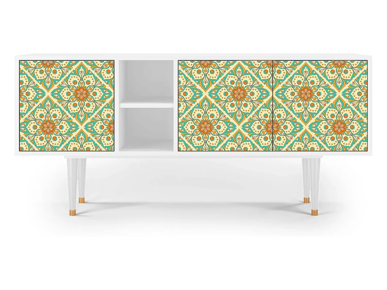 Best Mueble de TV - 150х69х41 cm - T5 - Hindu Daisy, Branco Bege