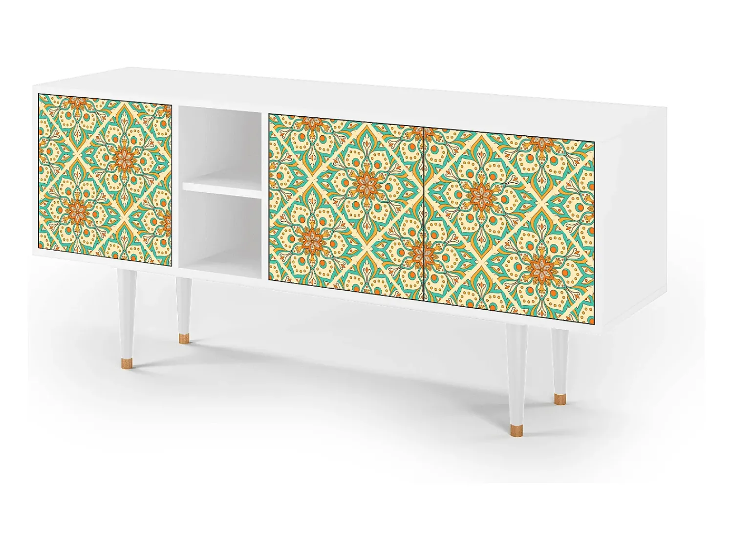 Best Mueble de TV - 150х69х41 cm - T5 - Hindu Daisy, Branco Bege