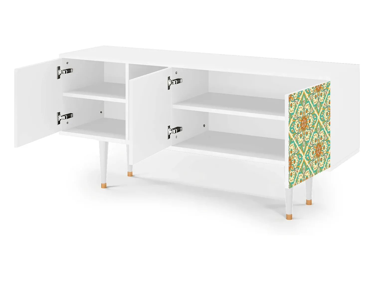 Best Mueble de TV - 150х69х41 cm - T5 - Hindu Daisy, Branco Bege