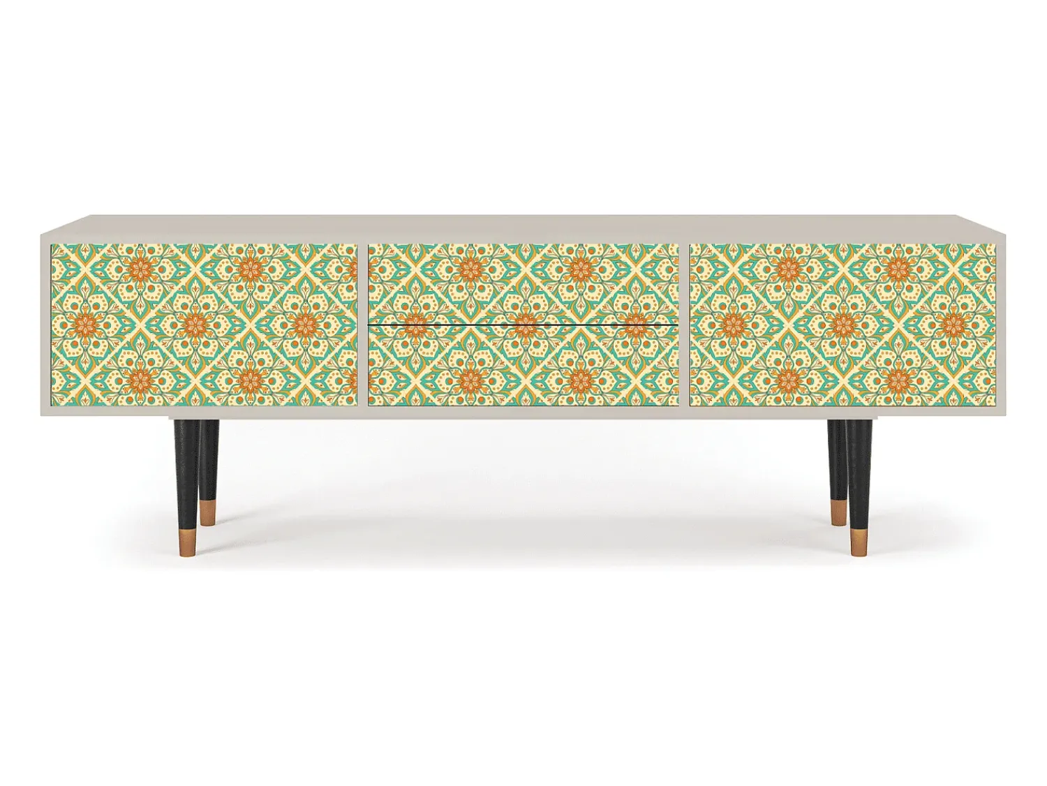 Móvel De Tv* Mueble de TV - 170х59х48 cm - T4 - Hindu Daisy, Areia Bege