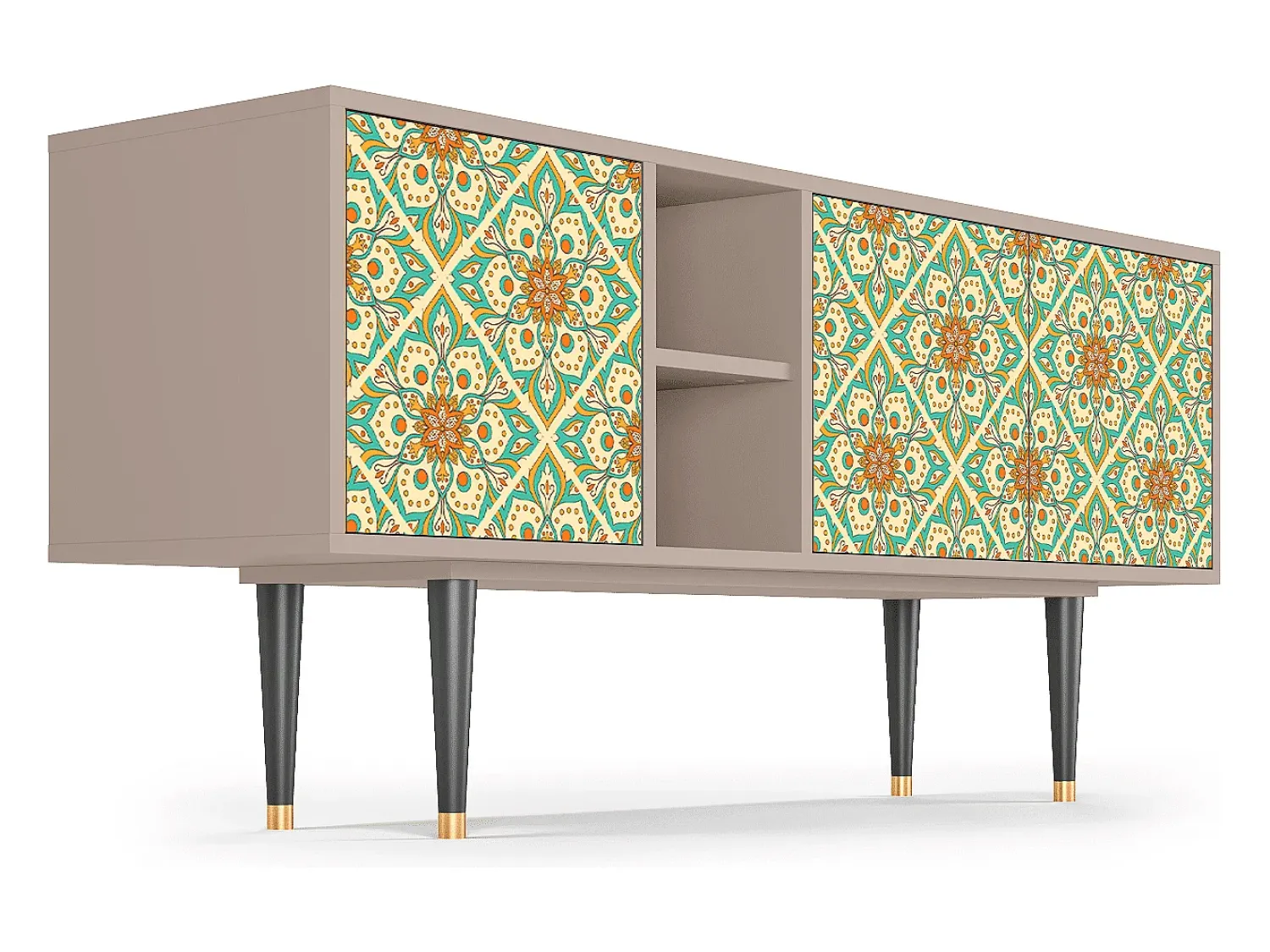 Best Mueble de TV - 150х69х41 cm - T5 - Hindu Daisy, Latte Bege