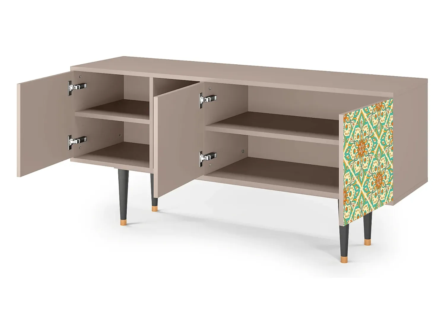 Best Mueble de TV - 150х69х41 cm - T5 - Hindu Daisy, Latte Bege