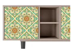 Best Mueble de TV - 150х69х41 cm - T5 - Hindu Daisy, Latte Bege