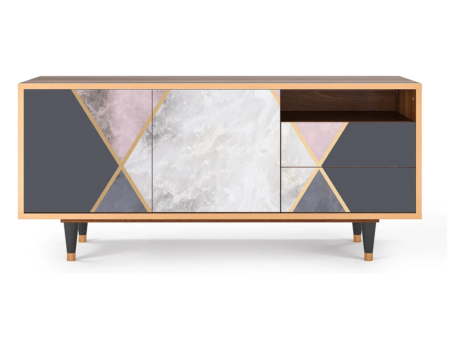 Mueble de TV - 125х56х41 cm - T7 - Ideal Harmony, Nogueira^ Móvel De Tv